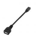 Nanocable 10.01.3500. Cable USB 2.0 OTG. Tipo Micro B/M-A/H. Negro. 15cm - Imagen 3