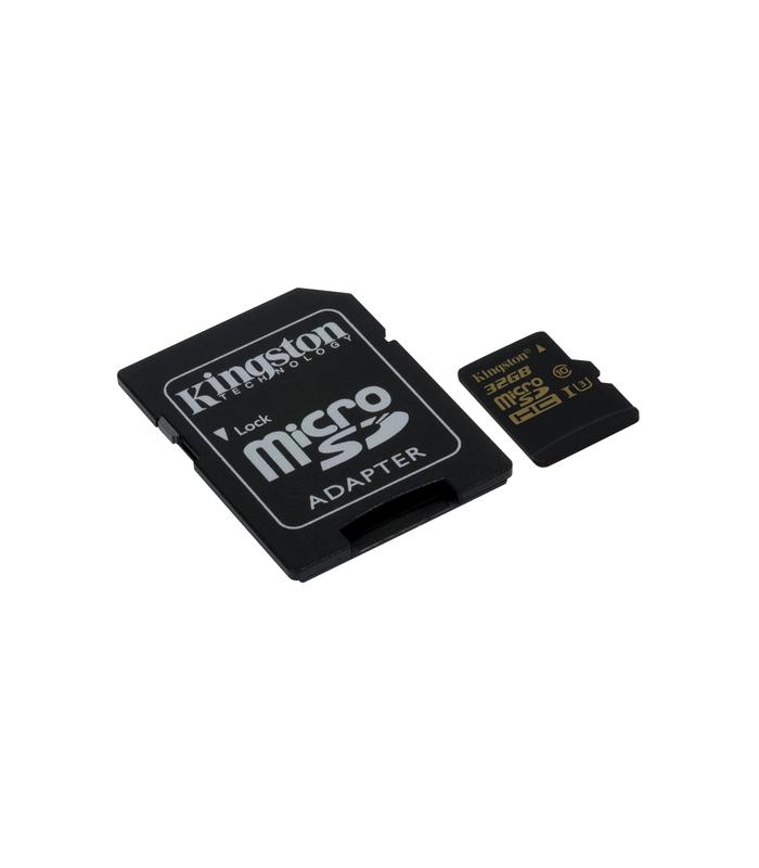 KINGSTON GOLD MICROSD UHSI SPEED CLASS 3 (U3) 32GB CON ADAPTADOR