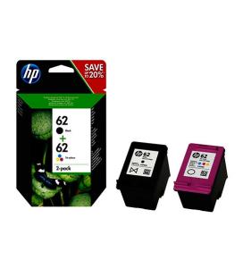 CARTUCHO ORIGINAL HP 62 NEGRO+TRICOLOR PACK 2 - Imagen 1