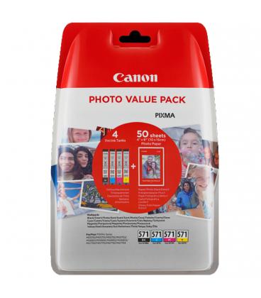 MULTIPACK 4 CARTUCHOS TINTA CANON - Imagen 1