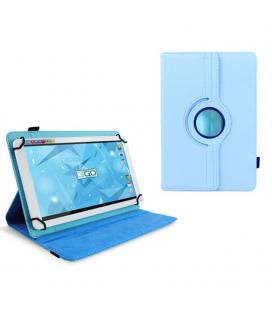 Funda universal 3go csgt16 celeste - para tablets 10.1'/25.6cm - soporte rotatorio - cierre elástico