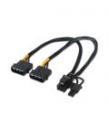 Nanocable 10.19.1201 Interno 0.2m Omnigrid (2-pin) 2 x Molex (3-pin) Negro cable de transmisi - Imagen 2