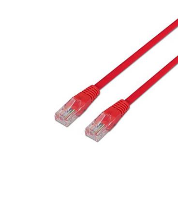 CABLE RED LATIGUILLO RJ45 CAT.6 UTP AWG24, ROJO, 2 - Imagen 1