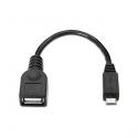 CABLE USB NANO CABLE USB2.0 A/H - MICRO USB2.0 B/M 15CM NEGRO OTG