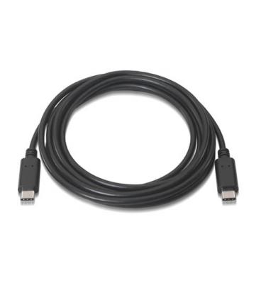 CABLE USB 2.0 3A, TIPO USB-C/M-USB-C/M, NEGRO, 1.0 M - Imagen 1