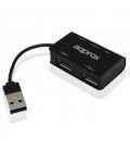 approx APPHT8B Hub 3 usb 2.0+Lec.SD/MicroSD Negro - Imagen 2