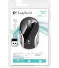 Ratón Mini Inalámbrico Logitech M187/ Hasta 1000 DPI