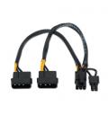 Nanocable 10.19.1201 Interno 0.2m Omnigrid (2-pin) 2 x Molex (3-pin) Negro cable de transmisi - Imagen 4