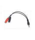 Gembird CCA-417 0.2m 3.5mm 2 x 3.5mm Negro cable de audio - Imagen 2