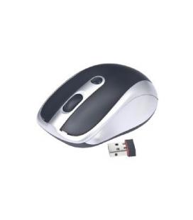 Gembird MUSW-002 RF inalámbrico Óptico 1600DPI Ambidextro Negro, Plata ratón