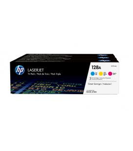 HP Pack de ahorro de 3 cartuchos de tóner original LaserJet 128A cian/magenta/amarillo - Imagen 1