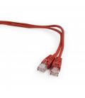 Gembird PP12-1M/R 1m Cat5e U/UTP (UTP) Rojo cable de red - Imagen 2