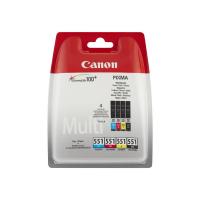 Multipack 4 cartuchos tinta canon 551 - cian - magenta - amarillo - negro - compatible con