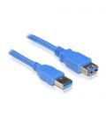 Nanocable 10.01.0902-BL. Cable USB 3.0. Tipo A/M-A/H. Azul. 2.0m - Imagen 1
