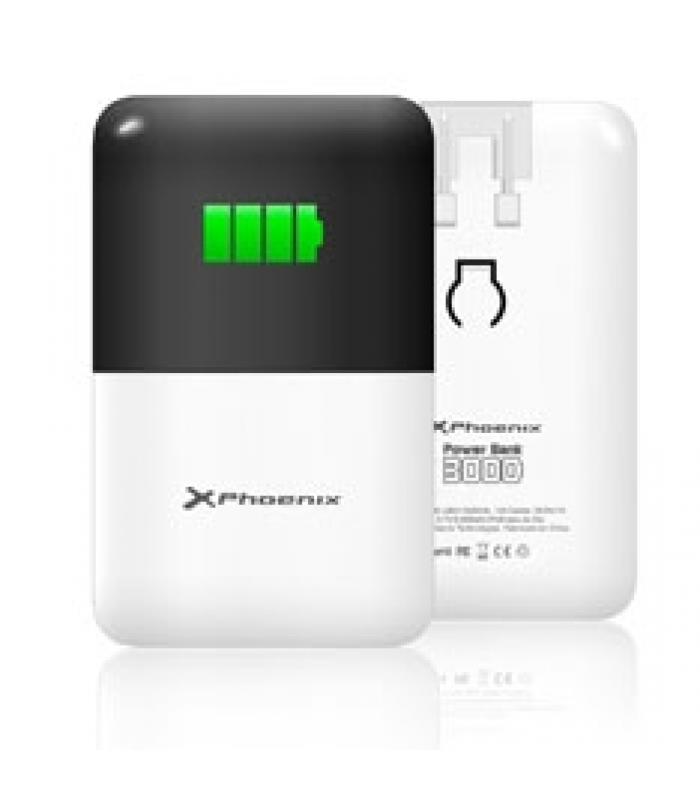 Cargador + bateria portatil phoenix power bank 3000 mah ipad / iphone 5 6 / tablet / moviles / smartphones / mp4 / gps / cualq