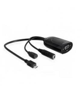 Adaptador micro usb-m mhl a vga-h + audio