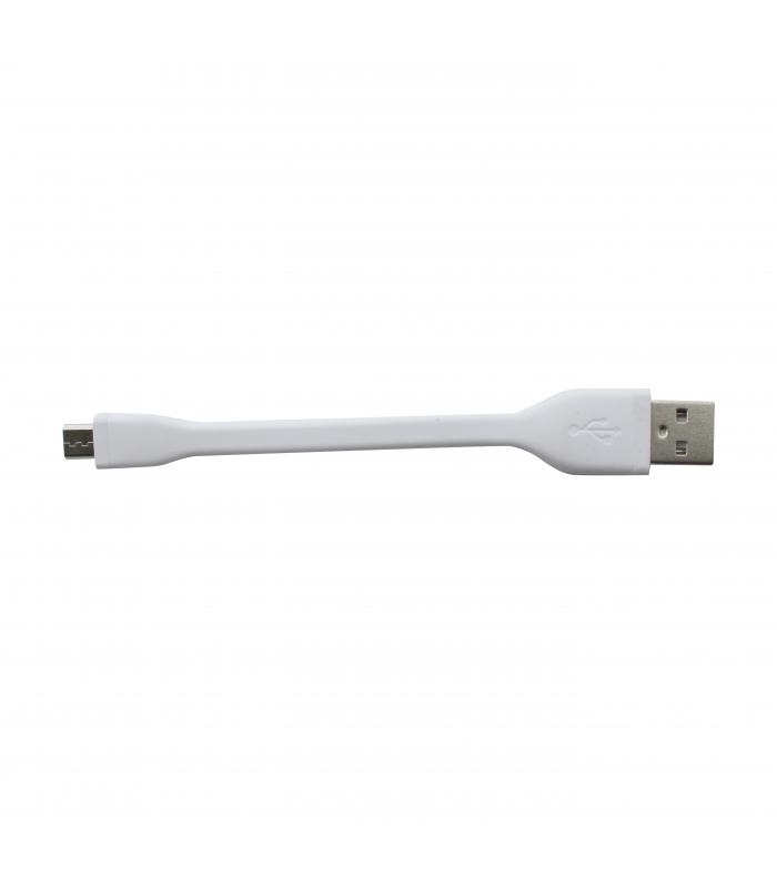Remisión cruzar Familiarizarse Cable phoenix usb a micro usb 5 pines 10 cm corto acabado en silicona carga  y transfiere datos otg blanco