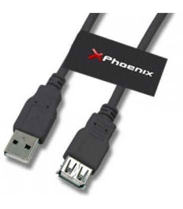 Cable phoenix usb 2.0 a macho a hembra 5m negro - Imagen 1