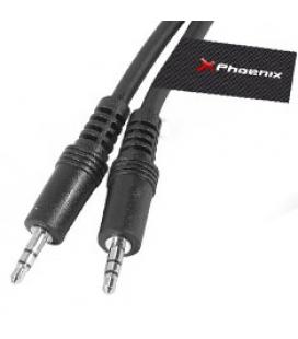 Cable phoenix phaudiojack3 audio jack 3.5 macho macho 3 metros negro - Imagen 1