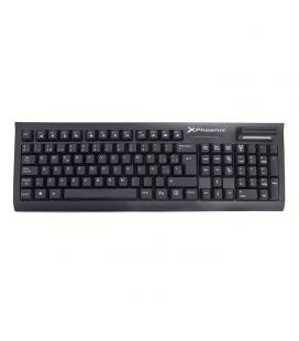 Teclado qwerty español phoenix phkeysmartcard con cable usb / lector de tarjeta chip integrado inteligente dni smart card valid