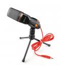 Microfono multimedia phoenix phpodcaststudio jack 3.5mm para ordenador portatil / pc/ tablet / smartphone / incluye tripode re