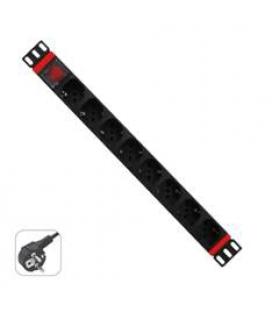 Regleta rack wp 1u 8 enchufes schuko con interruptor - Imagen 1