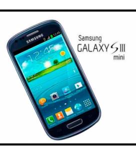 Repuesto pantalla lcd+touch+frame(marco) para smartphone samsung galaxy s3 mini i8190 azul