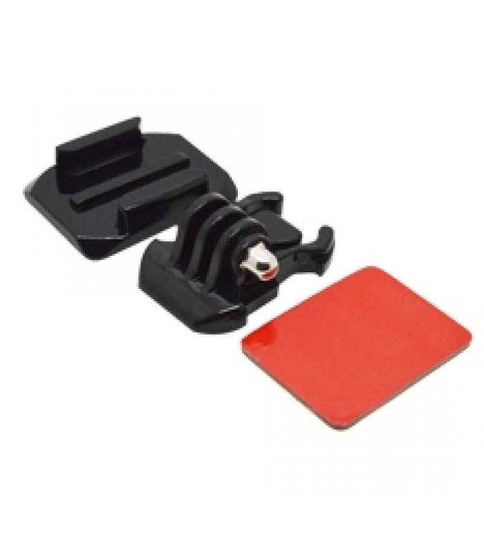 Accesorio adhesivo curvo 3m para casco phoenix para fijar sport gopro hero 4/3+/3/2/1 de color negro helmet cu