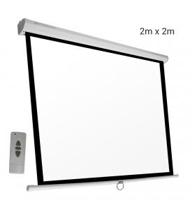 Pantalla electrica videoproyector pared y techo phoenix 112´´ ratio 1:1 / 4:3 / 16:9 2m x 2 m posicion ajustable / carcasa blan