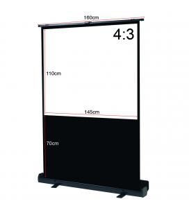 Pantalla manual portatil de suelo videoproyector phoenix 72" ratio 4:3 / 16:9 1.45m x 1.10m posicion ajustable / carcasa negra 