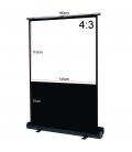 Pantalla manual portatil de suelo videoproyector phoenix 72" ratio 4:3 / 16:9 1.45m x 1.10m posicion ajustable / carcasa negra 