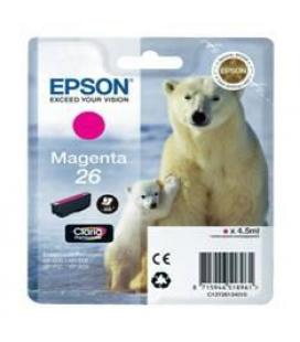 Cartucho tinta epson t261340 magenta photo 26 xp-600/605/700/800/ oso polar - Imagen 1