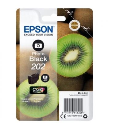 Cartucho tinta epson c13t02f14010 singlepack foto negro 202 claria premium ink xp-6000 / xp-6005 / kiwi - Imagen 1