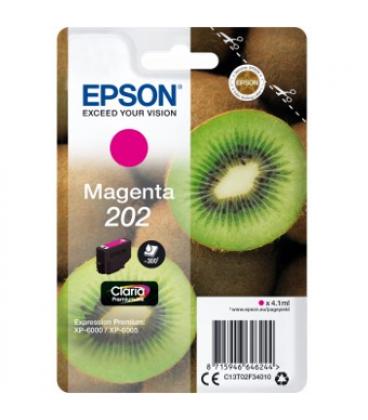 Cartucho tinta epson c13t02f34010 singlepack magenta 202 claria premium ink xp-6000 / xp-6005 / kiwi - Imagen 1