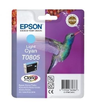 Cartucho tinta epson t0805 cian claro 7.4ml stylus photo r265/ 360/ rx560/ colibri - Imagen 1