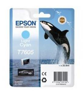 Cartucho tinta epson t760540 cian claro supercolor p600sc-p600/ orca asesina - Imagen 1