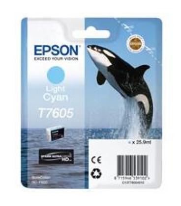 Cartucho tinta epson t760540 cian claro supercolor p600sc-p600/ orca asesina - Imagen 1