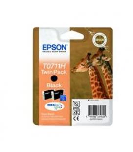 Pack 2 tintas epson t07114h10 negro gran capacidad pack de 2 unidades/ jirafa - Imagen 1
