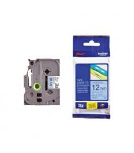 Cinta laminada brother tze531 12mm x 8m azul/negro - Imagen 1