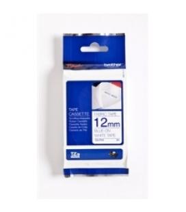 Cinta textil brother tzefa3 3m 12mm ancho blanca/azul pt1000/ 1005f/ 1010/ 1090/ 1280dt/ 1280vp/ - Imagen 1