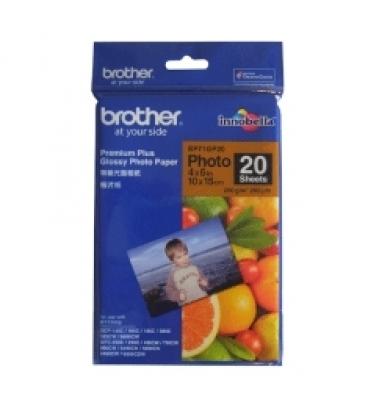 Papel foto brother brillante lbp71gp20 20 hojas dcp-165c dcp-195c dcp-375cw dcp-385c mfc-295cn - Imagen 1