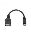 Cable usb 2.0 OTG MICRO B/M-A/H Negro 15 cm - Imagen 7