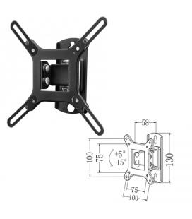 Soporte inclinable de pared phoenix para tv/monitor hasta 42" inclinacion 15º vesa 200x200 hasta 20kg negro - Imagen 1