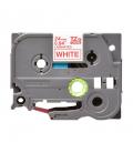 Brother TZe252 cinta laminada 24mm Rojo/Blanco 8m - Imagen 2