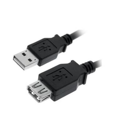 Nanocable 10.01.0202-BK. Cable USB 2.0. Tipo A/M-A/H. Negro. 1.0m - Imagen 1