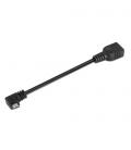 Nanocable 10.01.3600. CableUSB 2.0 OTG acodado. Tipo Micro B/M-A/H. Negro. 15cm - Imagen 1