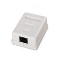 Roseta superficie RJ45 Cat.6 UTP 1 Toma. Blanco - Imagen 1