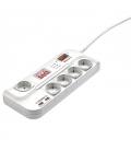 Regleta con interruptor Salicru SAFE MASTER/ 5 Tomas de corriente/ 1 Master/ 2 USB/ Blanca