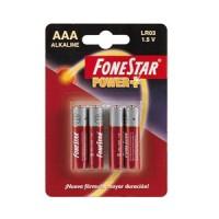 Pack de 4 pilas aaa fonestar lr03 1.5v alcalina