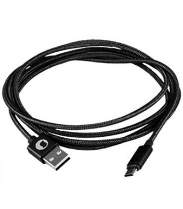 Cable silver ht miicro usb smart led luxury/ macho-macho/ 1.5m/ gris oscuro - Imagen 1